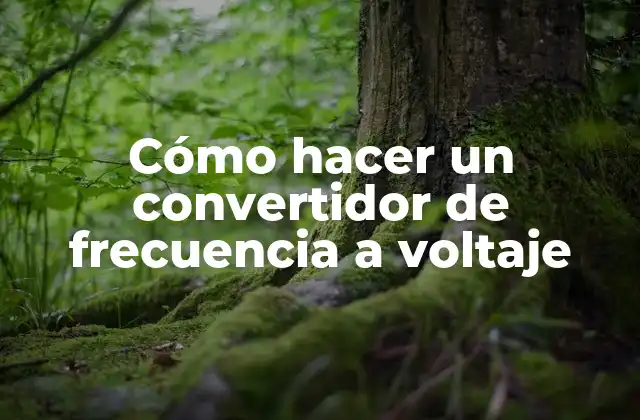 Cómo Hacer un Convertidor de Frecuencia a Voltaje