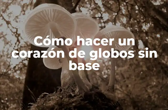 Cómo Hacer un Corazón de Globos sin Base 2 Cómo hacer un corazón de globos sin base