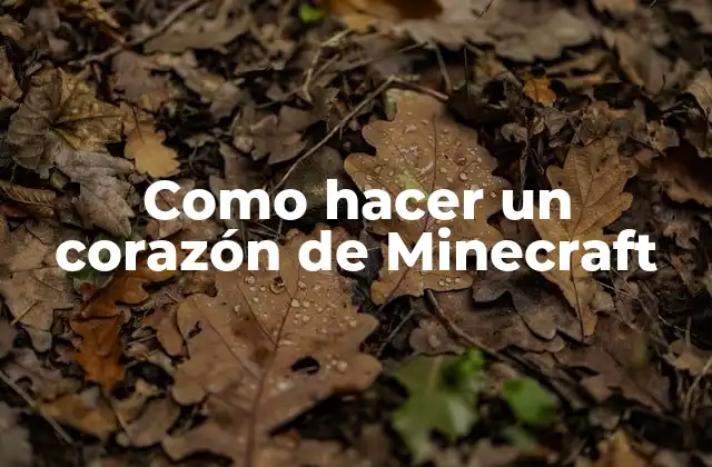 ¿Qué es un corazón de Minecraft?