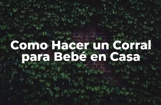Como Hacer un Corral para Bebé en Casa