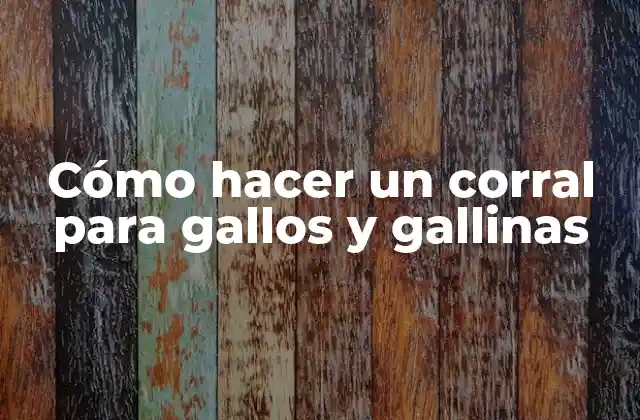 Cómo Hacer un Corral para Gallos y Gallinas
