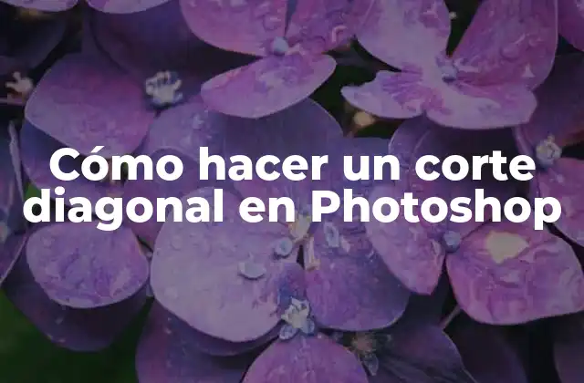 Cómo Hacer un Corte Diagonal en Photoshop