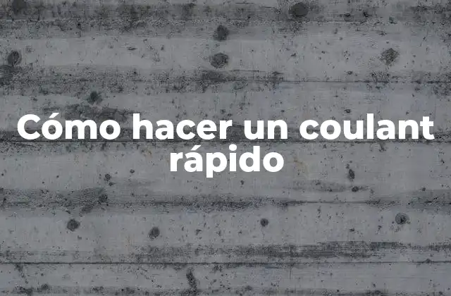 Cómo Hacer un Coulant Rápido