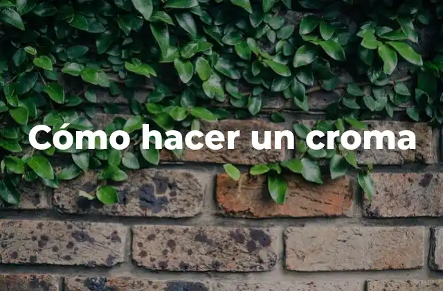 Cómo Hacer un Croma
