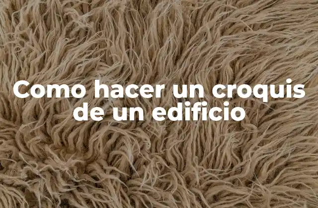 ¿Qué es un croquis de un edificio?