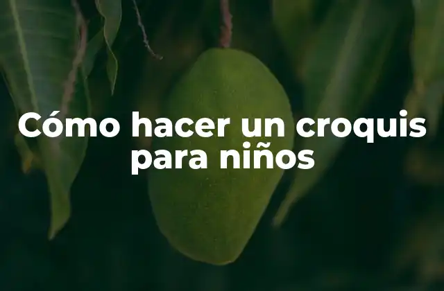 Cómo Hacer un Croquis para Niños