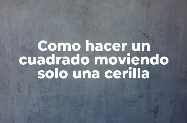 Como Hacer un Cuadrado Moviendo Solo una Cerilla