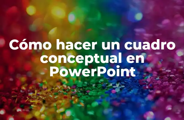Cómo Hacer un Cuadro Conceptual en Powerpoint