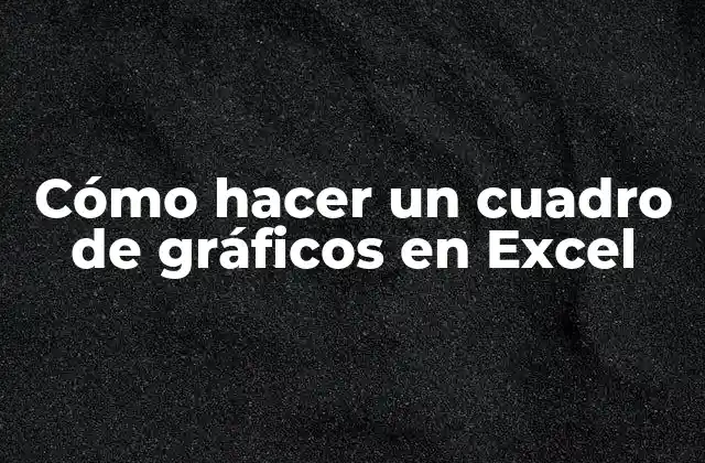 Cómo Hacer un Cuadro de Gráficos en Excel