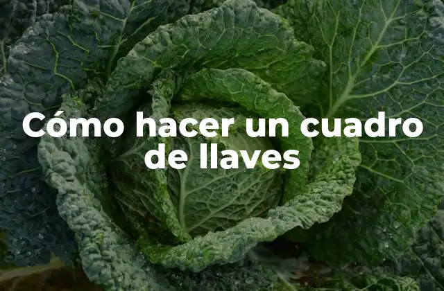 Cómo Hacer un Cuadro de Llaves