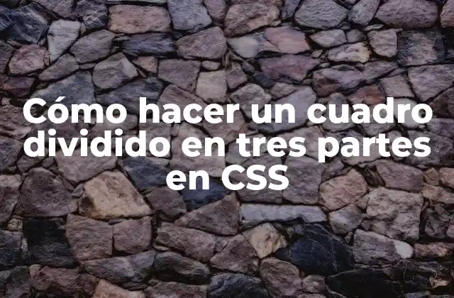 Cómo Hacer un Cuadro Dividido en Tres Partes en Css