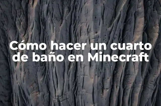 Cómo Hacer un Cuarto de Baño en Minecraft