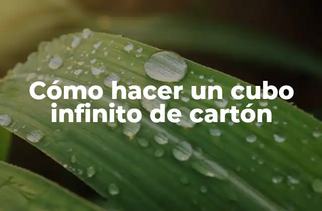 Cómo Hacer un Cubo Infinito de Cartón
