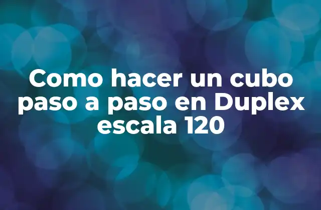 Como Hacer un Cubo Paso a Paso en Duplex Escala 120