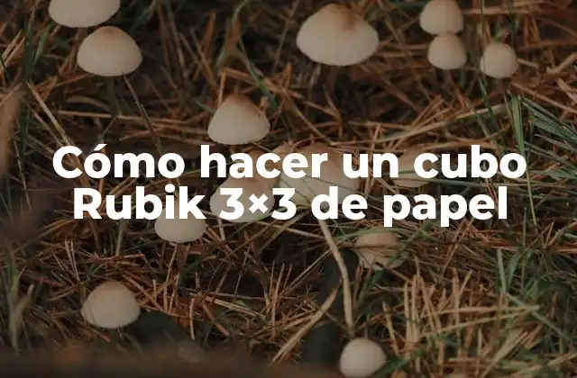 Cómo Hacer un Cubo Rubik 3×3 de Papel