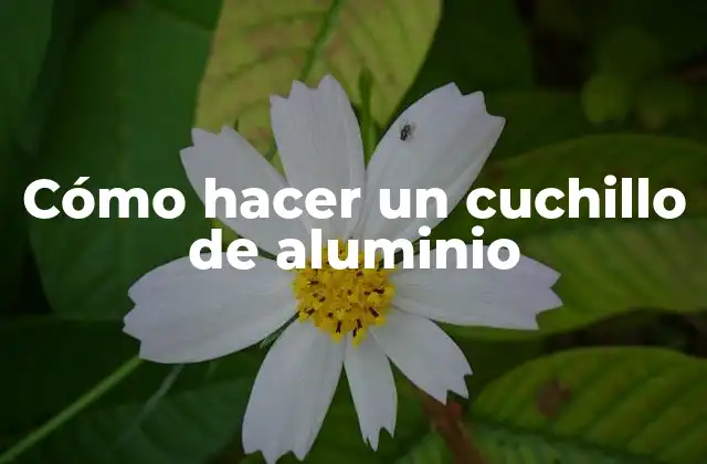 Cómo Hacer un Cuchillo de Aluminio