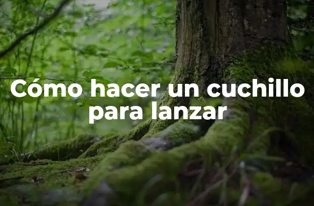 Cómo Hacer un Cuchillo para Lanzar 2 Cómo hacer un cuchillo para lanzar