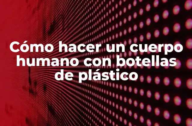 Cómo Hacer un Cuerpo Humano con Botellas de Plástico 2 Cómo hacer un cuerpo humano con botellas de plástico