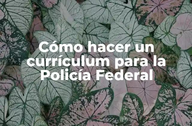 Cómo Hacer un Currículum para la Policía Federal