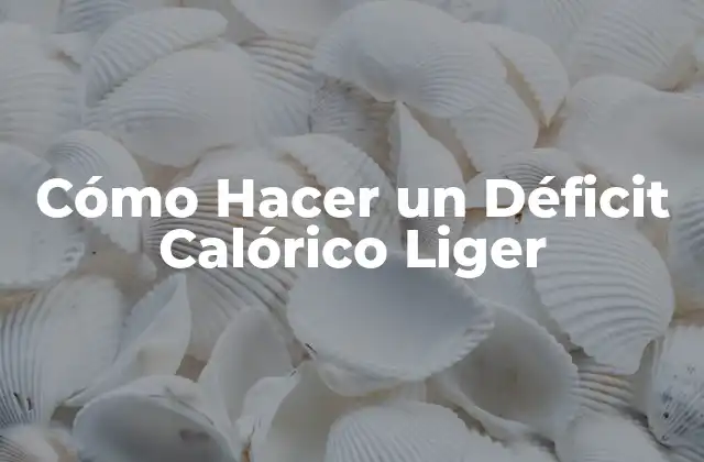 Cómo Hacer un Déficit Calórico Liger