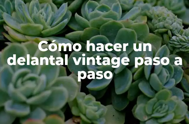 Cómo Hacer un Delantal Vintage Paso a Paso