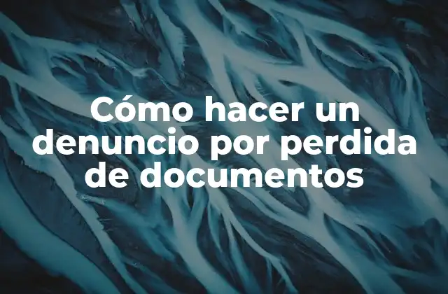 Cómo Hacer un Denuncio por Perdida de Documentos
