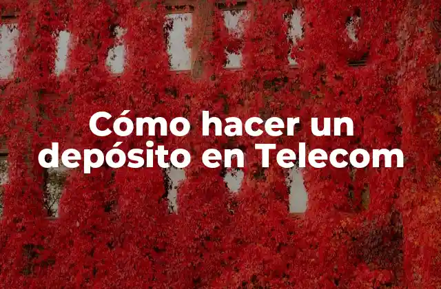 Cómo Hacer un Depósito en Telecom