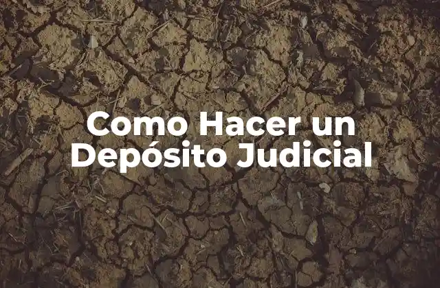 Como Hacer un Depósito Judicial 2 ¿Qué es un Depósito Judicial y para Qué Sirve?