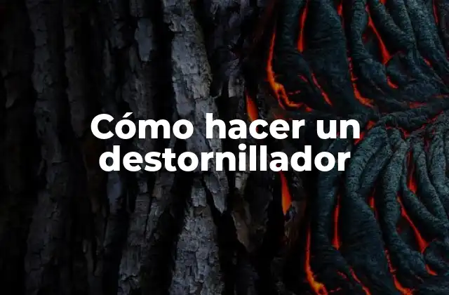 Cómo Hacer un Destornillador