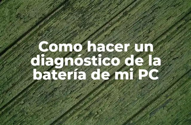 Como Hacer un Diagnóstico de la Batería de Mi Pc