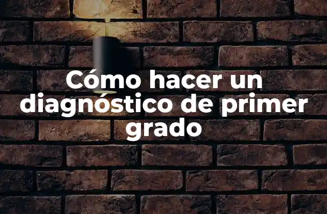 Cómo Hacer un Diagnóstico de Primer Grado