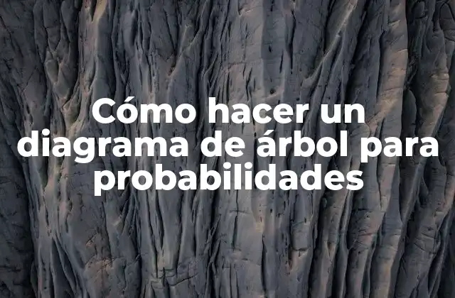 Cómo Hacer un Diagrama de Árbol para Probabilidades