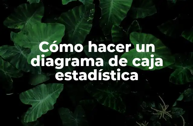 Cómo Hacer un Diagrama de Caja Estadística