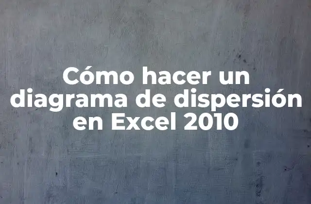 Cómo Hacer un Diagrama de Dispersión en Excel 2010 2 Cómo hacer un diagrama de dispersión en Excel 2010