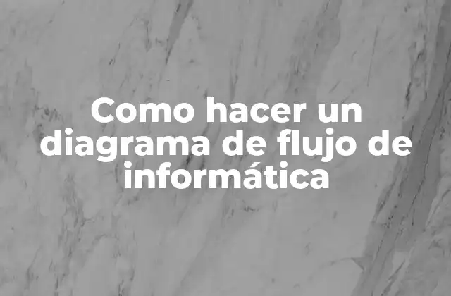Como Hacer un Diagrama de Flujo de Informática