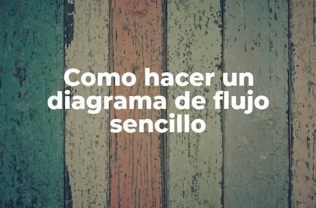 Como Hacer un Diagrama de Flujo Sencillo