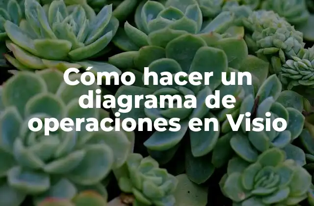Cómo Hacer un Diagrama de Operaciones en Visio