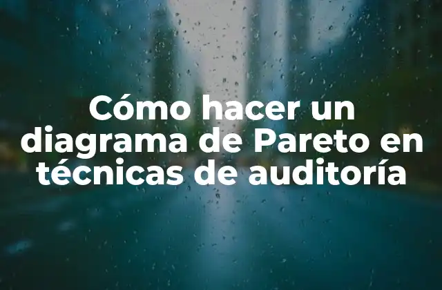 Cómo Hacer un Diagrama de Pareto en Técnicas de Auditoría