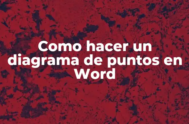 Como Hacer un Diagrama de Puntos en Word