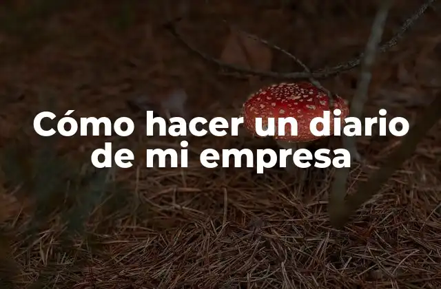 Cómo Hacer un Diario de Mi Empresa