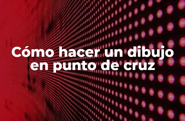 Cómo Hacer un Dibujo en Punto de Cruz