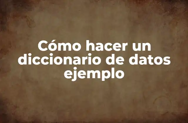 Diccionario de datos