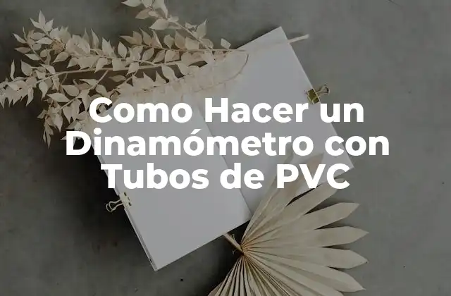 Como Hacer un Dinamómetro con Tubos de Pvc