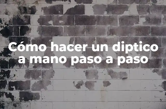 Cómo Hacer un Diptico a Mano Paso a Paso