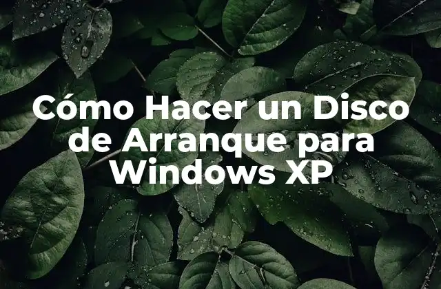 ¿Qué es un Disco de Arranque para Windows XP?