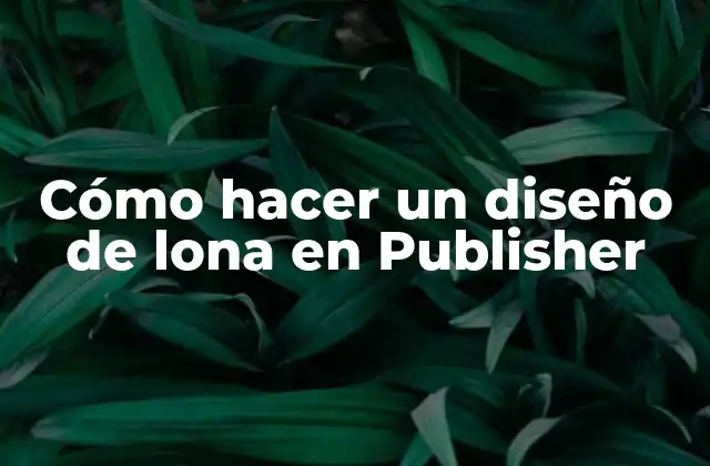 Cómo Hacer un Diseño de Lona en Publisher