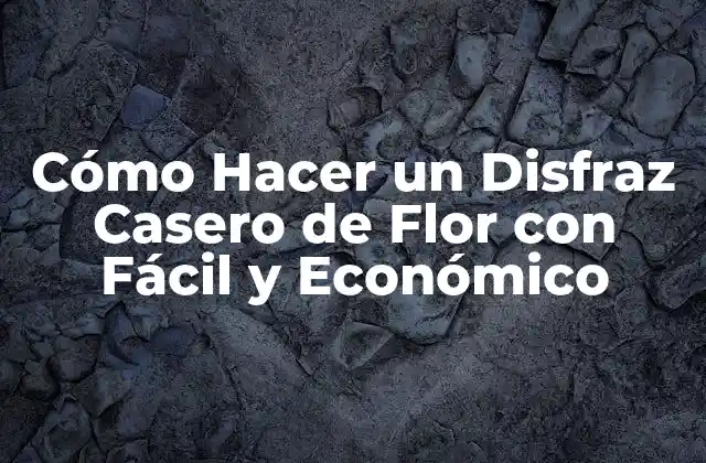 Cómo Hacer un Disfraz Casero de Flor con Fácil y Económico