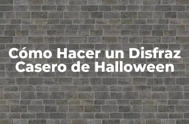Cómo Hacer un Disfraz Casero de Halloween