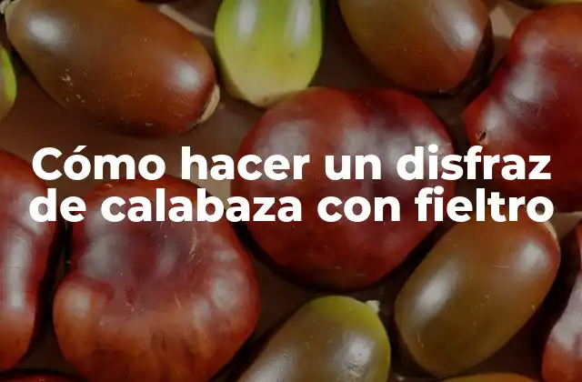 Cómo Hacer un Disfraz de Calabaza con Fieltro