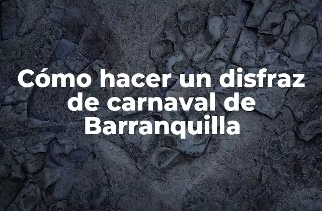 Cómo Hacer un Disfraz de Carnaval de Barranquilla